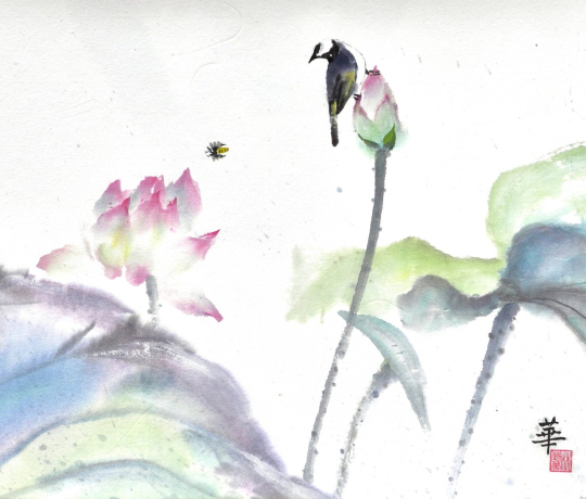 bird with bee