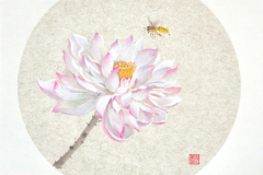 lotus with bee