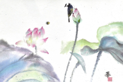 bird with bee
